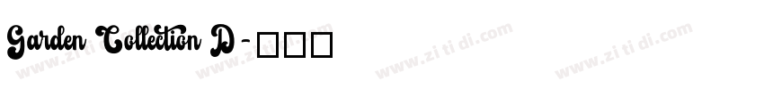 Garden Collection D字体转换